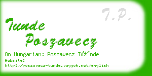 tunde poszavecz business card